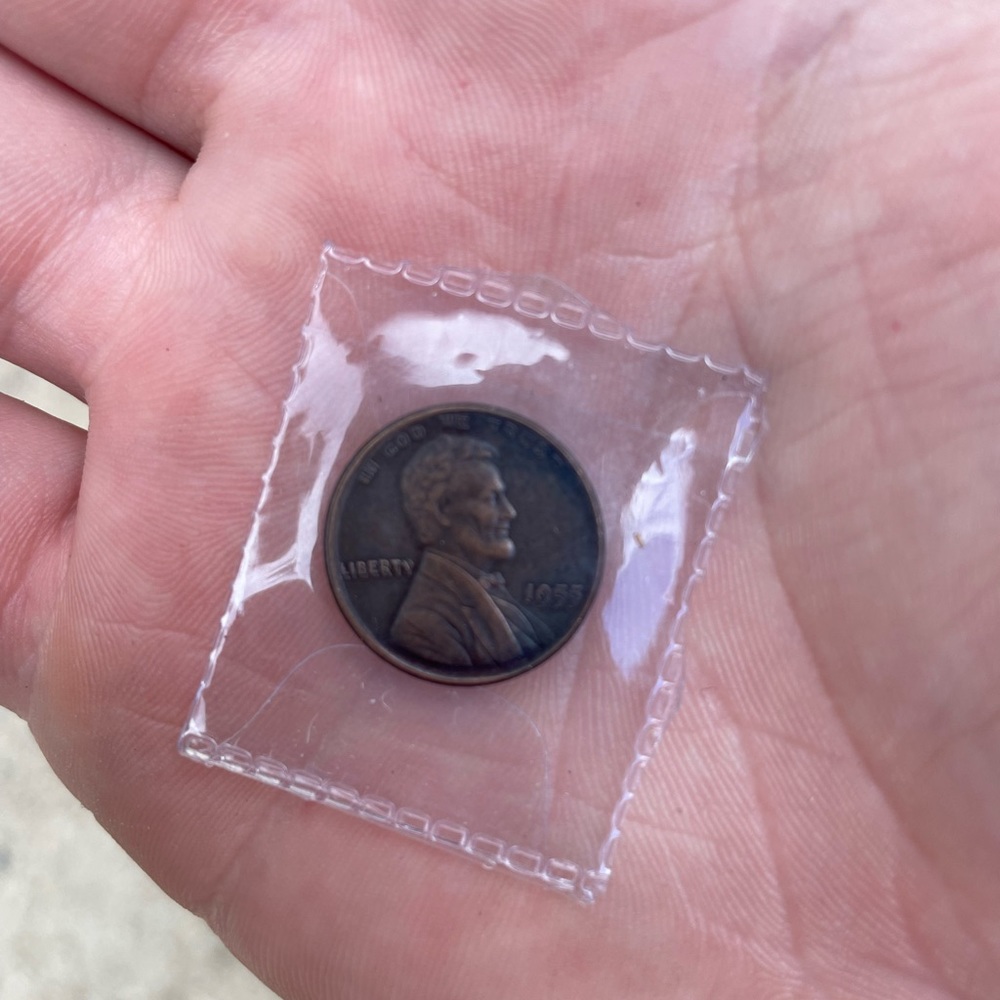 1955 double die wheat penny.